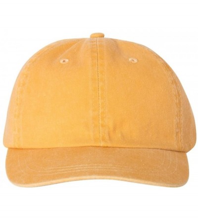 Baseball Caps Pigment Dyed Cotton Twill Cap - Mango - CD1889SGXWT $11.15