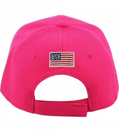 Baseball Caps Trump 2020 President Keep America Great Flag Cotton 3D Cap - Kag - Hot Pink - CH18TGAIY6I $13.57