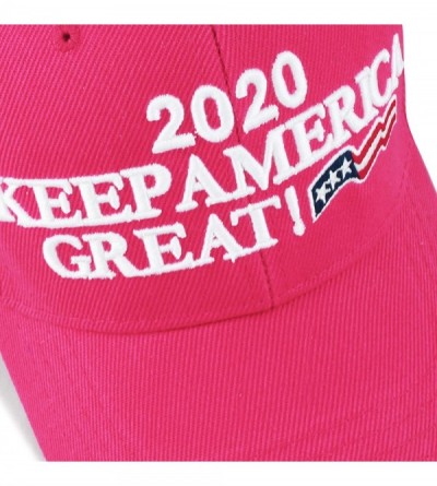 Baseball Caps Trump 2020 President Keep America Great Flag Cotton 3D Cap - Kag - Hot Pink - CH18TGAIY6I $13.57