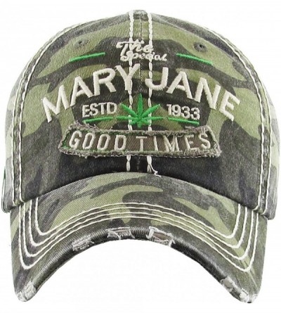 Baseball Caps Weed Marijuana Leaf Collection Dad Hat Baseball Cap Polo Style Adjustable - (6.1) Mary Jane Camouflage - CW18EY...