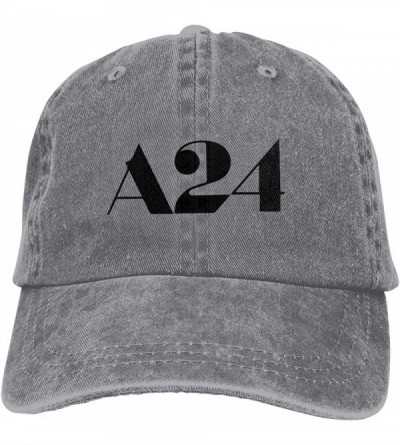 Baseball Caps A24 Classic Baseball Cap Cotton Soft Adjustable Size Fits Men Women - Gray - CU18W4W9U06 $9.77