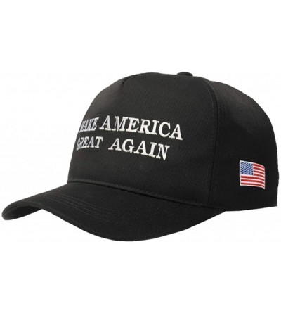 Baseball Caps Unisex Make America Great Again Hat- USA MAGA Cap Adjustable Baseball Hats - 1 Embroidery Black - CP18KMCC3IK $...