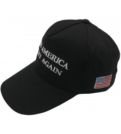 Baseball Caps Unisex Make America Great Again Hat- USA MAGA Cap Adjustable Baseball Hats - 1 Embroidery Black - CP18KMCC3IK $...