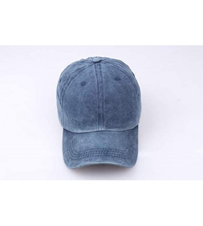 Baseball Caps Unstructured-Black Baseaball-Cap Plain-Solid Cotton Baseball Hats for Men - Navy - CE18OUCEESL $7.99
