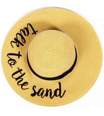 Sun Hats Beach Hats for Women - Embroidered Floppy Wide Brim Paper Straw Sun Hats for Women Summer Hat Foldable - CJ18C4H4ZMK...