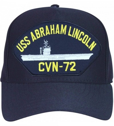 Baseball Caps USS Abraham Lincoln CVN-72 Baseball Cap. Navy Blue. Made in USA - CZ12N3ZG2P6 $22.13