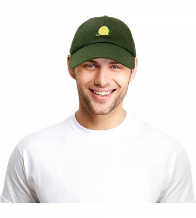 Baseball Caps Lemon Hat Baseball Cap - Olive - CW18M7WY5QM $15.03