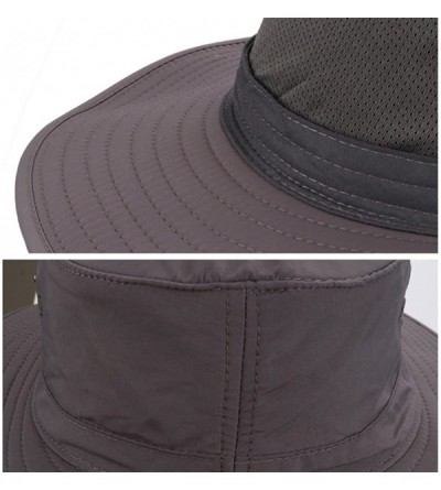 Sun Hats Wide Brim Cowboy Hat Unisex Foldeable Cap Sun Block UPF50+ Golf Fishing Hiking- Camping - A Khaki - C112L20TEL9 $12.96