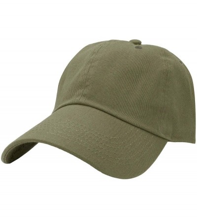 Baseball Caps Classic Baseball Cap Dad Hat 100% Cotton Soft Adjustable Size - Army Green - CA18WQ00GNN $18.03
