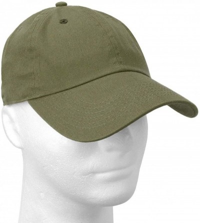 Baseball Caps Classic Baseball Cap Dad Hat 100% Cotton Soft Adjustable Size - Army Green - CA18WQ00GNN $8.77