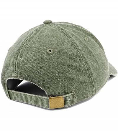 Baseball Caps Grandma Since 2019 Embroidered Washed Pigment Dyed Cap - Olive - CK180OWLQ24 $15.49