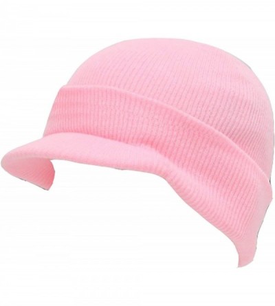 Skullies & Beanies New Pink Cuff Winter Beanie Visor Light Pink - C0112LQLX95 $8.72