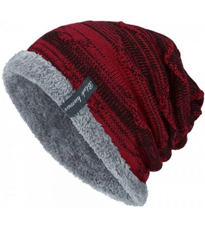 Skullies & Beanies Clearance Women Lace Floral Winter Warm Beanie Caps Hat - A Wine Red - CG1938WN2HW $17.90