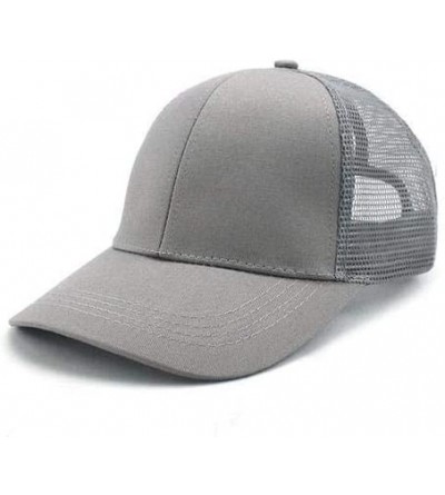 Baseball Caps Ponytail Baseball Hat Ponycap Adjustable Trucker Style Messy High Bun Cap Mesh Plain Cap Dad Hat for Women - Gr...