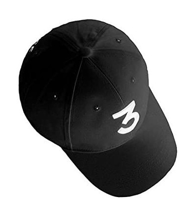 Baseball Caps Chance Baseball Caps Rapper Number 3 Caps Adjustable Strap Cotton Sunbonnet Plain Hat - Black - CI187N3QU32 $10.39