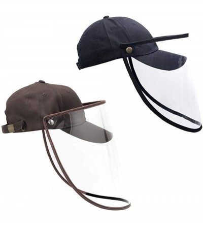 Baseball Caps Baseball Hat- Bucket Hat- Reusable Detachable Film Hat Men & Women - O-black+coffee - CG198UCMWR5 $19.58