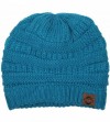 Skullies & Beanies FJ Knit Cap Women's/Men's Winter Hat Soft Slightly Slouchy Beanie - Teal - CU12MCQ7MSJ $12.39