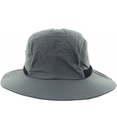 Sun Hats 4 Panel Large Bill Flap Hat - Grey - C2182Z6IMU9 $12.35