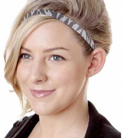Headbands Adjustable Non Slip Animal Print Hair Band Headbands for Women & Girls Pack - 2pk Skinny Leopard & Zebra Glitter - ...