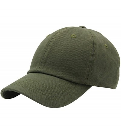 Baseball Caps Baseball Cap Men Women-Cotton Dad Hat Plain - Olive - CG12MXW1WAJ $19.92