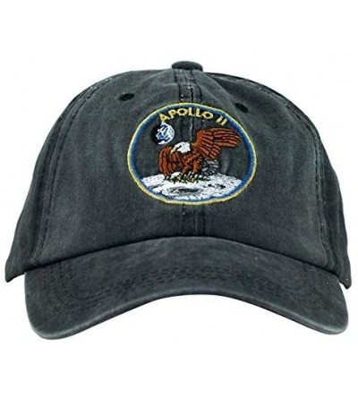 Baseball Caps NASA Apollo 11 Logo Cap Black - CS18NX0LZGG $12.04