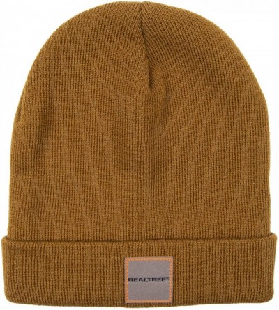 Skullies & Beanies Real Tree Men's Cold Weather Warm Knit Beanie Winter Hat- Black- One Size - Tan - CK18UNSKEXG $22.94