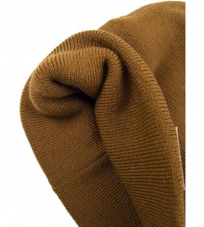Skullies & Beanies Real Tree Men's Cold Weather Warm Knit Beanie Winter Hat- Black- One Size - Tan - CK18UNSKEXG $23.75