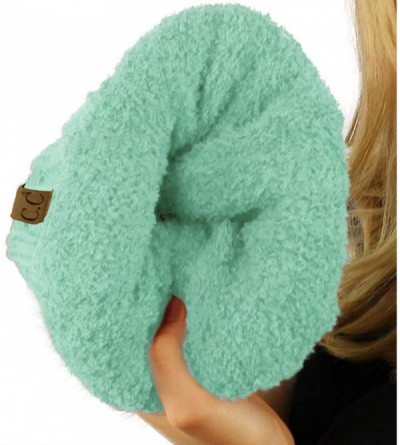 Skullies & Beanies Fleeced Fuzzy Lined Unisex Chunky Thick Warm Stretchy Beanie Hat Cap - Solid Mint - CW18IT50U9E $16.28
