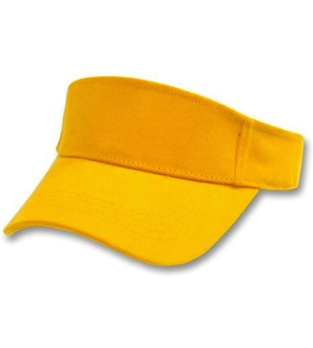 Baseball Caps Adjustable Sports Visor - Gold - CB110DL1YKD $12.64