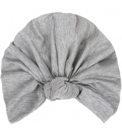 Skullies & Beanies Fashion Women Warm Knit Crochet Ski Hat Boho Braided Turban Headdress Cap - Gray - CC18GAYSZ64 $20.53