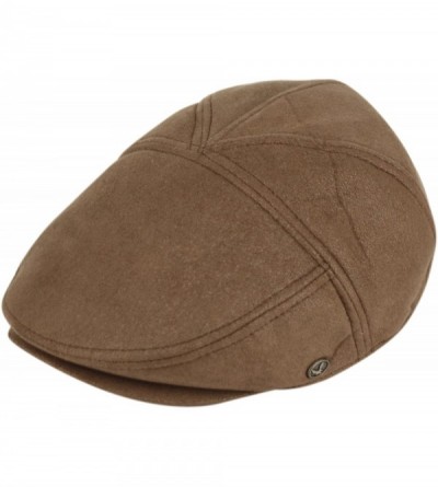 Newsboy Caps Ultra Faux Suede New Shape Ivy Hat - Iv2371 Lt Brown - CX12OBJYUG0 $46.00