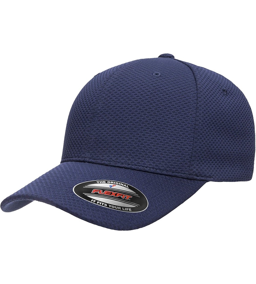 Baseball Caps Men's Cool & Dry 3D Hexagon Jersey - Navy - C918Q6EWM5Y $14.63