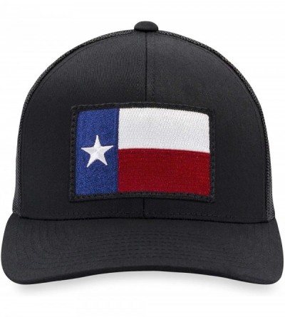 Baseball Caps Texas Flag Hat - Texas Trucker Hat TX State Flag Snapback Baseball Cap Golf Hat - Black - CN18LDQORSR $22.73