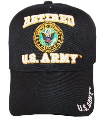 Baseball Caps US Army Veteran Hat Army Veteran Cap (Pick Your Style) - Army Retired Hat Cap Black - C811M9D08TL $15.63