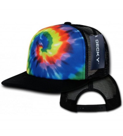 Baseball Caps Tie Dye Print Trucker Cap- Rainbow - CG11Y7E3JC3 $12.45