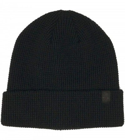 Skullies & Beanies Men's Winter Classic Soft Waffle Knit Stretchy Warm Beanie Skull Hat Cap - Black - CR18YSYTQI7 $11.37