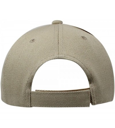 Baseball Caps Baseball Hat Adjustable Blank Cap Mid Profile Structured Baseball Cap - Ball Cap Khaki - C018052HGOY $13.14