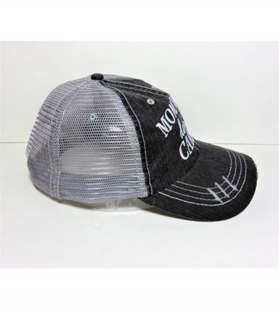 Baseball Caps Embroidered Mom Hair Don't Care Grey Trucker Baseball Cap - Mint Heart - CQ12O21F2RX $24.46