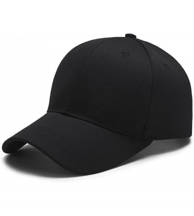 Baseball Caps Summer Adjustable Baseball Cap Trucker Hats - Black - CZ17Z34SMZ6 $19.74