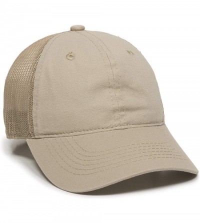 Baseball Caps Garment Washed Meshback Cap - Tan - CD11PPEPURB $13.78