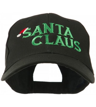 Baseball Caps Christmas Hat with Santa Claus Embroidered Cap - Black - CS11GI6NUWH $19.65