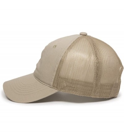 Baseball Caps Garment Washed Meshback Cap - Tan - CD11PPEPURB $13.78