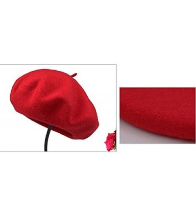 Berets Beret Hat of French Vintage Style- Elegant Soft Stretch Wool Cap- Lightweight Classic Boinas Winter Beanie - CY1862EWM...