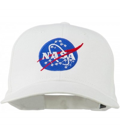 Baseball Caps NASA Insignia Embroidered Cotton Twill Cap - White - CX11QLM5WI3 $17.14