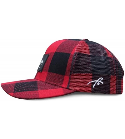 Baseball Caps Trucker Hat for Men or Women- Many Cool Designs - Red Plaid - C718T8S55OT $22.41