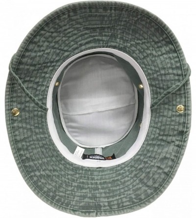 Sun Hats Washed Cotton Floater Hat with Chincord - Hunter - C118Q09R00X $19.56