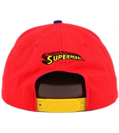 Baseball Caps DC Comics Superman 3-D Shield Logo Adult Snapback Cap Hat Blue - CO187I0IXE7 $13.79