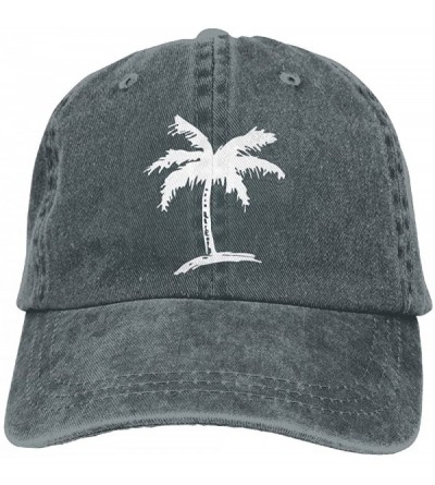 Baseball Caps Sports Denim Cap Palm Tree Men Women Snapback Caps Adjustable Baseball Cap - Asphalt - CC18D6GS7AT $13.43