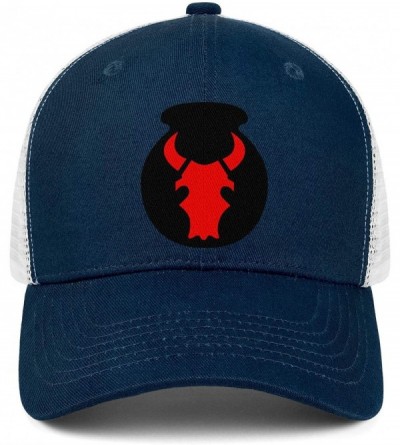 Baseball Caps Men USA 34th Red Bull Infantry Division Grid Baseball Caps with ANG More Outdoor Activities - "Usa 34th ""Red-1...