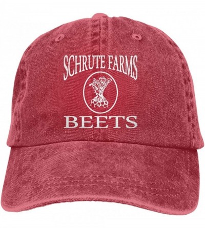 Baseball Caps Men's & Women's Schrute Farms Beets Funny Baseball Cap Washed Vintage Trucker Dad Hat - Schrute Farms Beets - R...